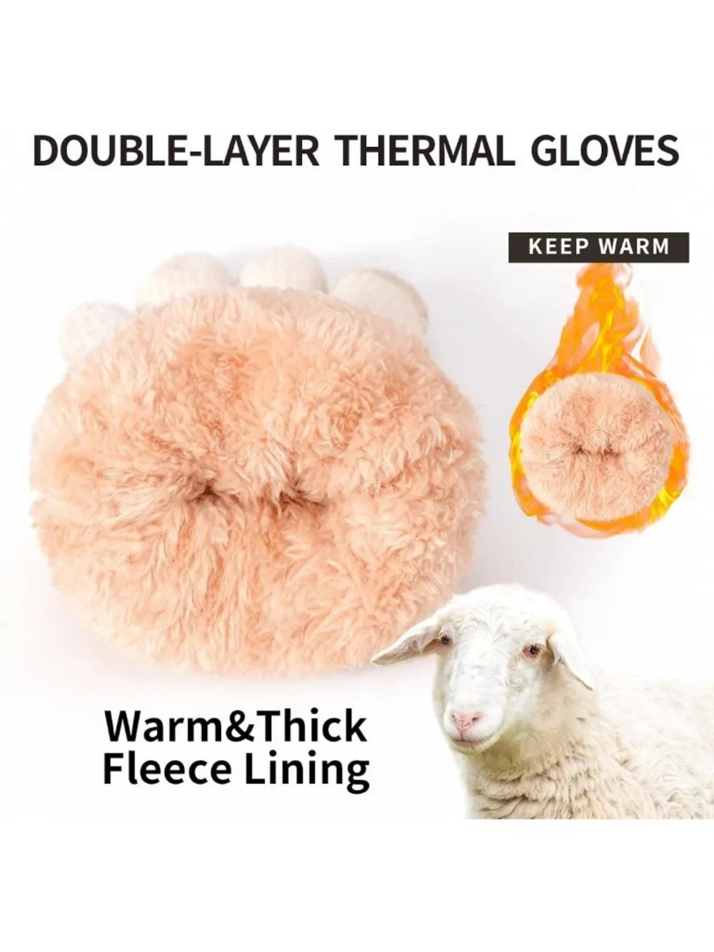 Cozy Women's Winter Touch Screen Gloves - Thermal Cable Knit, Fleece Lined, Cold